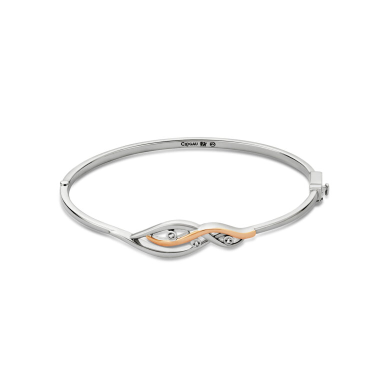 Clogau Nature's Wonder Sterling Silver Waterfall Bangle with Topaz