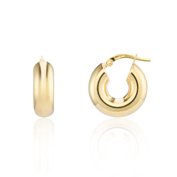Yellow Gold Chunky Hoop Earrings