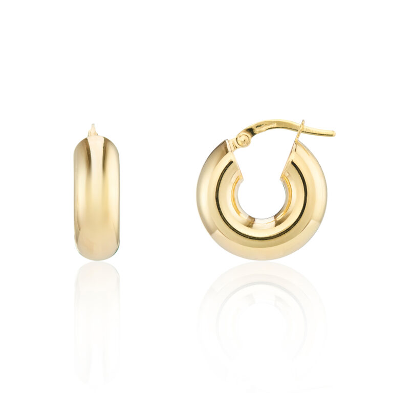 Yellow Gold Chunky Hoop Earrings