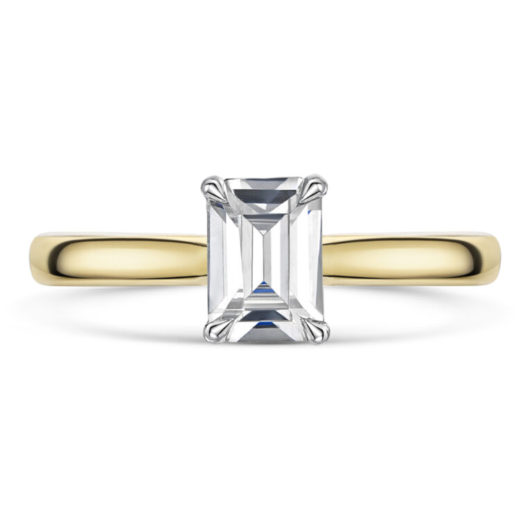 Provenance 0.70ct Emerald Cut Diamond Single Mine Origin Gold Ring - Image 2
