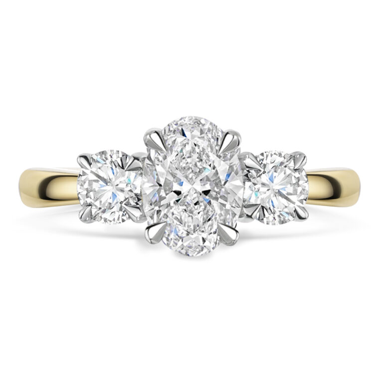 Provenance 1.30ct Oval and Round Brilliant Cut Diamond Single Mine Origin Gold Ring - Image 2