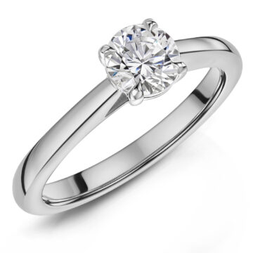 Provenance 0.50ct Round Brilliant Cut Diamond Platinum Ring