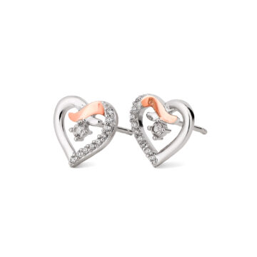 Clogau Forever Yours Sterling Silver Kiss Stud Earrings with Zircon
