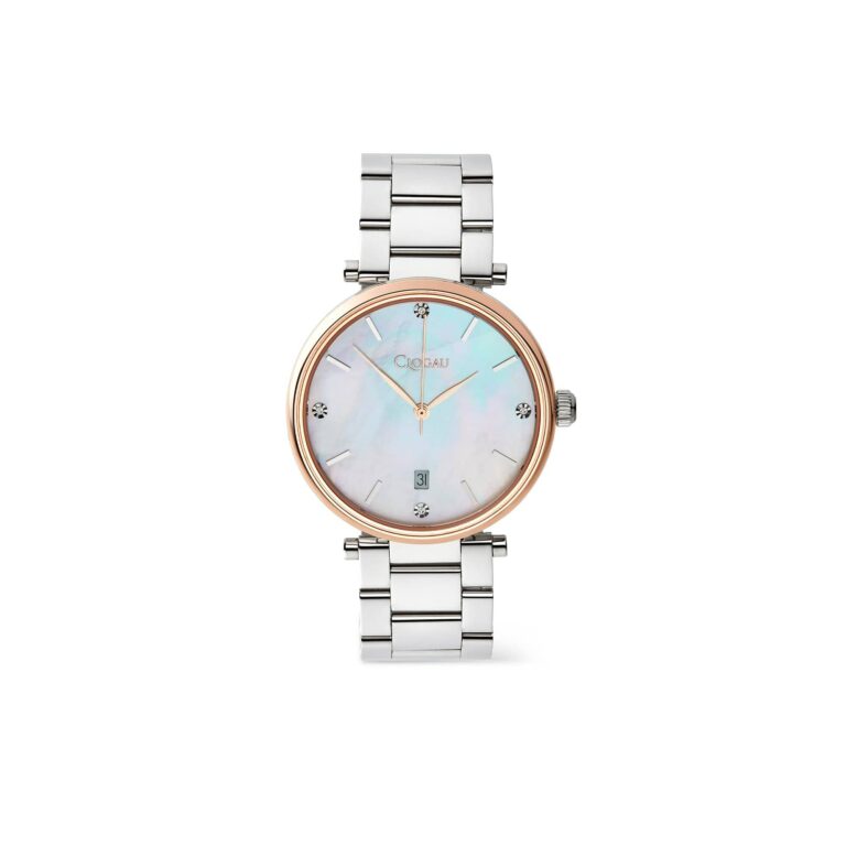 Clogau Celyn Stainless Steel and Rose Gold Plated Bracelet Watch