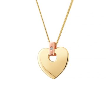 Clogau Cariad 9ct Solid Gold Pendant with Diamond