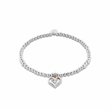Clogau Forever Yours Sterling Silver Kiss Affinity Bracelet with Zircon