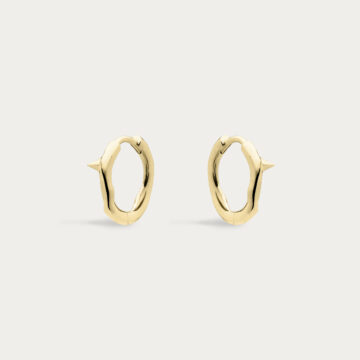 Shaun Leane Yellow Gold Vermeil Rose Thorn Mini Hoop Earrings