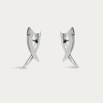 Shaun Leane Silver Sabre Mini Crossover Earrings