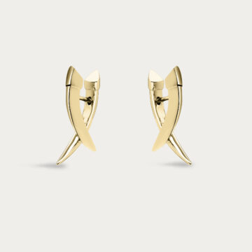 Shaun Leane Yellow Gold Vermeil Sabre Mini Crossover Earrings