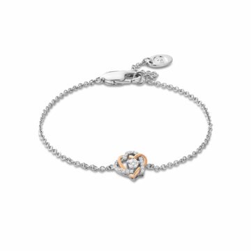 Clogau Forever Yours Sterling Silver Heart Bracelet with Topaz