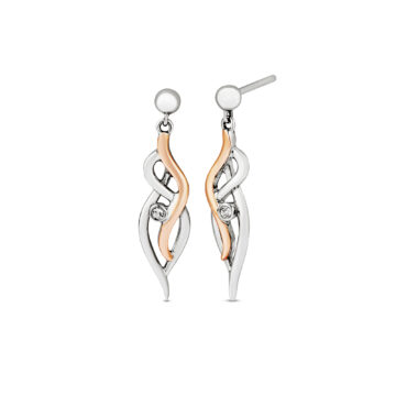 Clogau Nature's Wonder Sterling Silver Waterfall Drop Earrings with Topaz