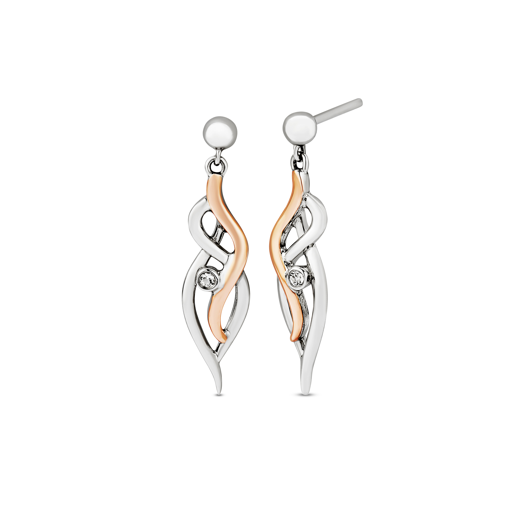 Clogau Nature’s Wonder Sterling Silver Waterfall Drop Earrings with Topaz