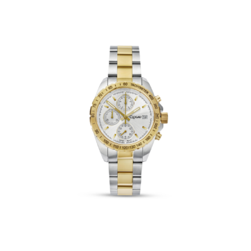 Clogau Brenig Stainless Steel and Yellow Gold Plated Chronograph Bracelet Watch
