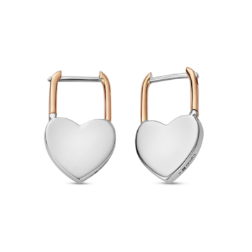 Clogau Cariad Sterling Silver Padlock Hoop Earrings