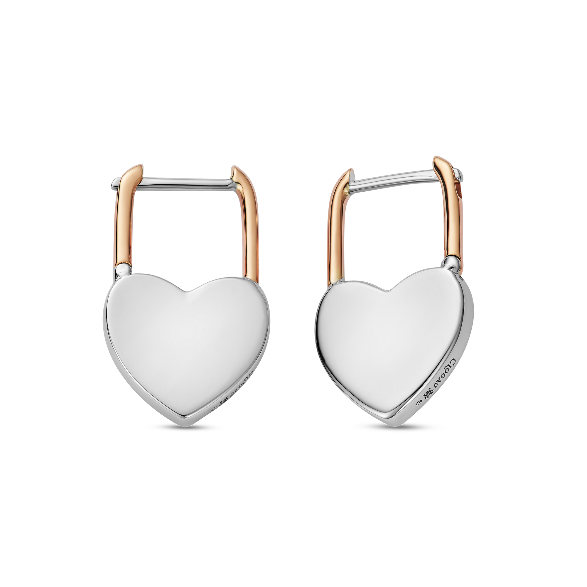 Clogau Cariad Sterling Silver Padlock Hoop Earrings