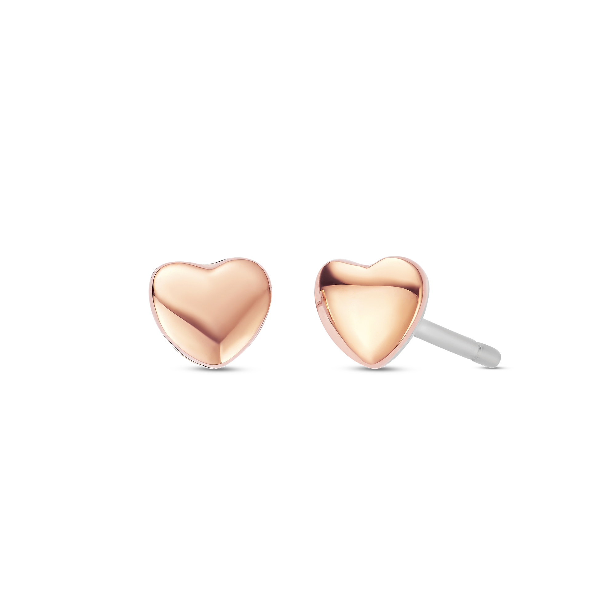 Clogau Forever Yours Sterling Silver & 9ct Rose Gold Love Heart Stud Earrings