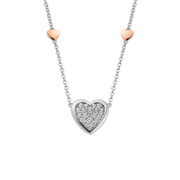 Clogau Forever Yours Sterling Silver Love Heart Necklace with Swarovski® Zirconia