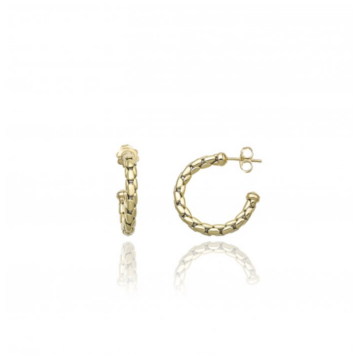Chimento Stretch Spring 18ct Yellow Gold Hoop Earrings