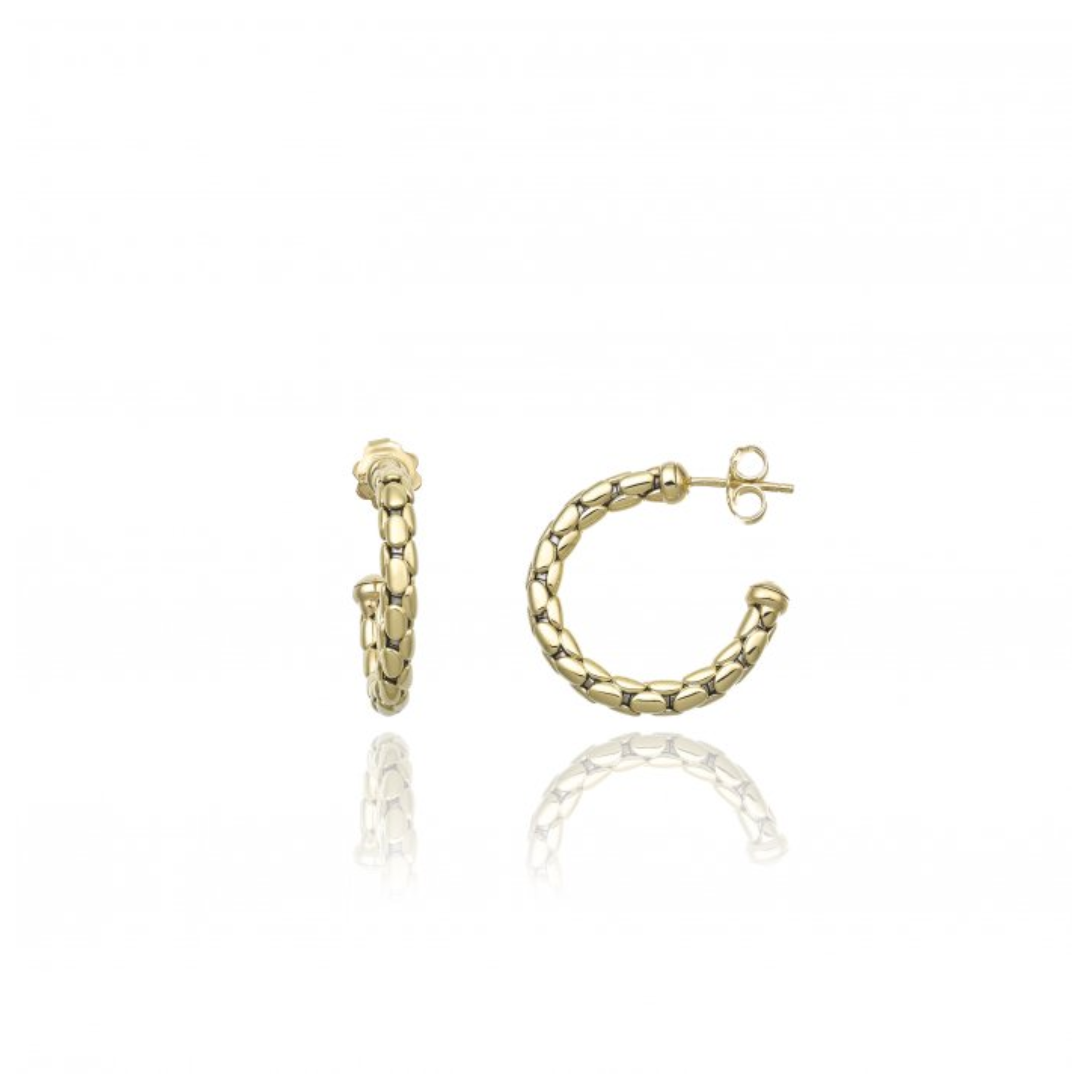 Chimento Stretch Spring 18ct Yellow Gold Hoop Earrings