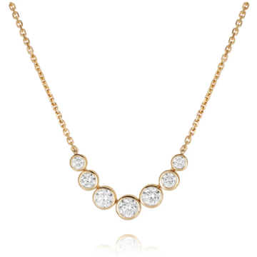 Brilliant Cut Diamond 0.70ct Yellow Gold Necklace