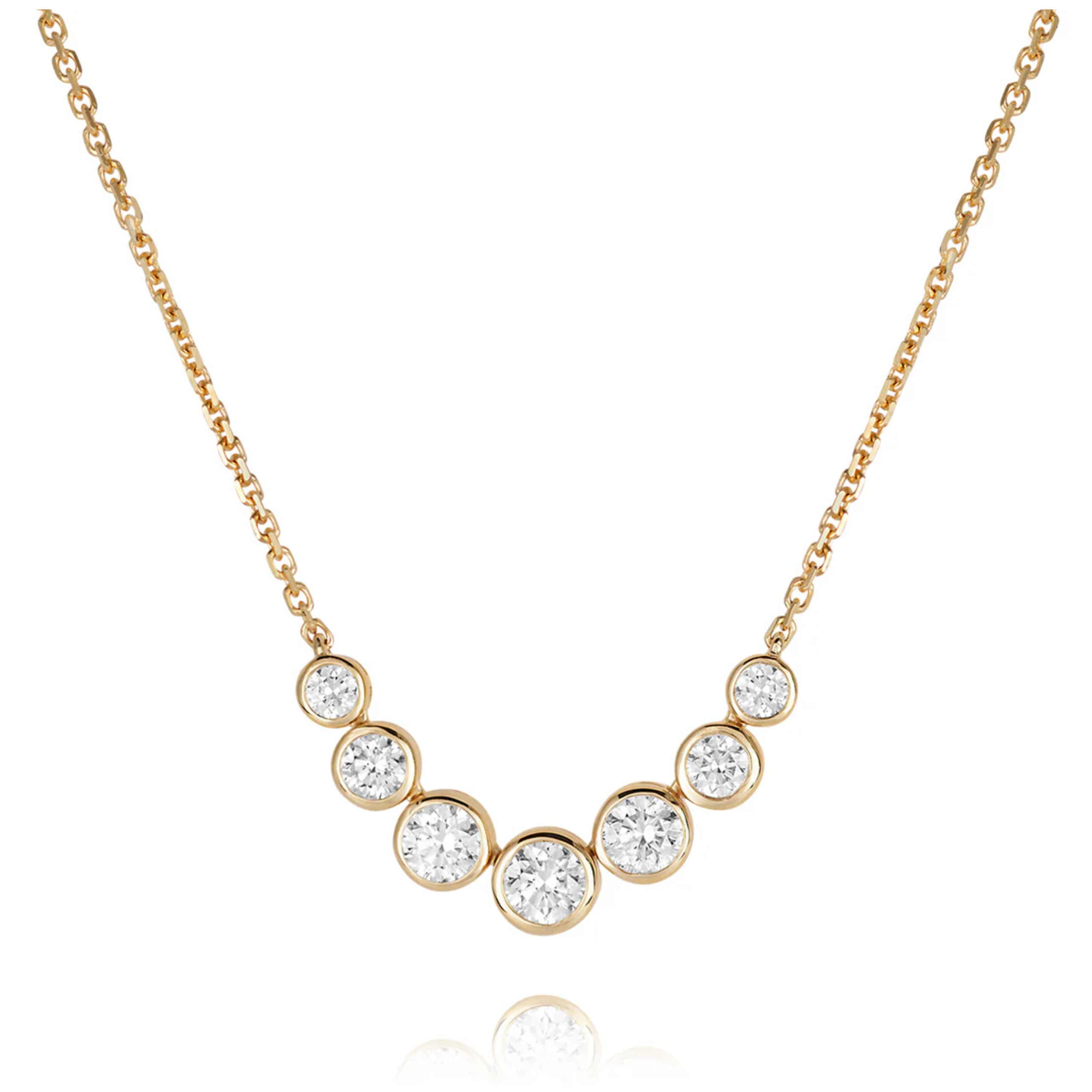 Brilliant Cut Diamond 0.70ct Yellow Gold Necklace