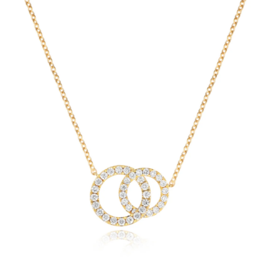 Brilliant Cut Diamond 0.39ct Double Circle Pendant