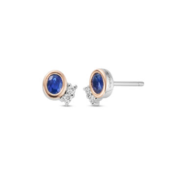 Clogau Royal Clogau Sterling Silver Diana Stud Earrings with Sapphires & Swarovski® Zirconia