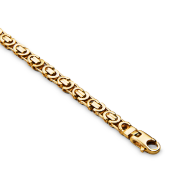 Men's Sterling Silver Gold Plated Etruscan 8.25" Bracelet