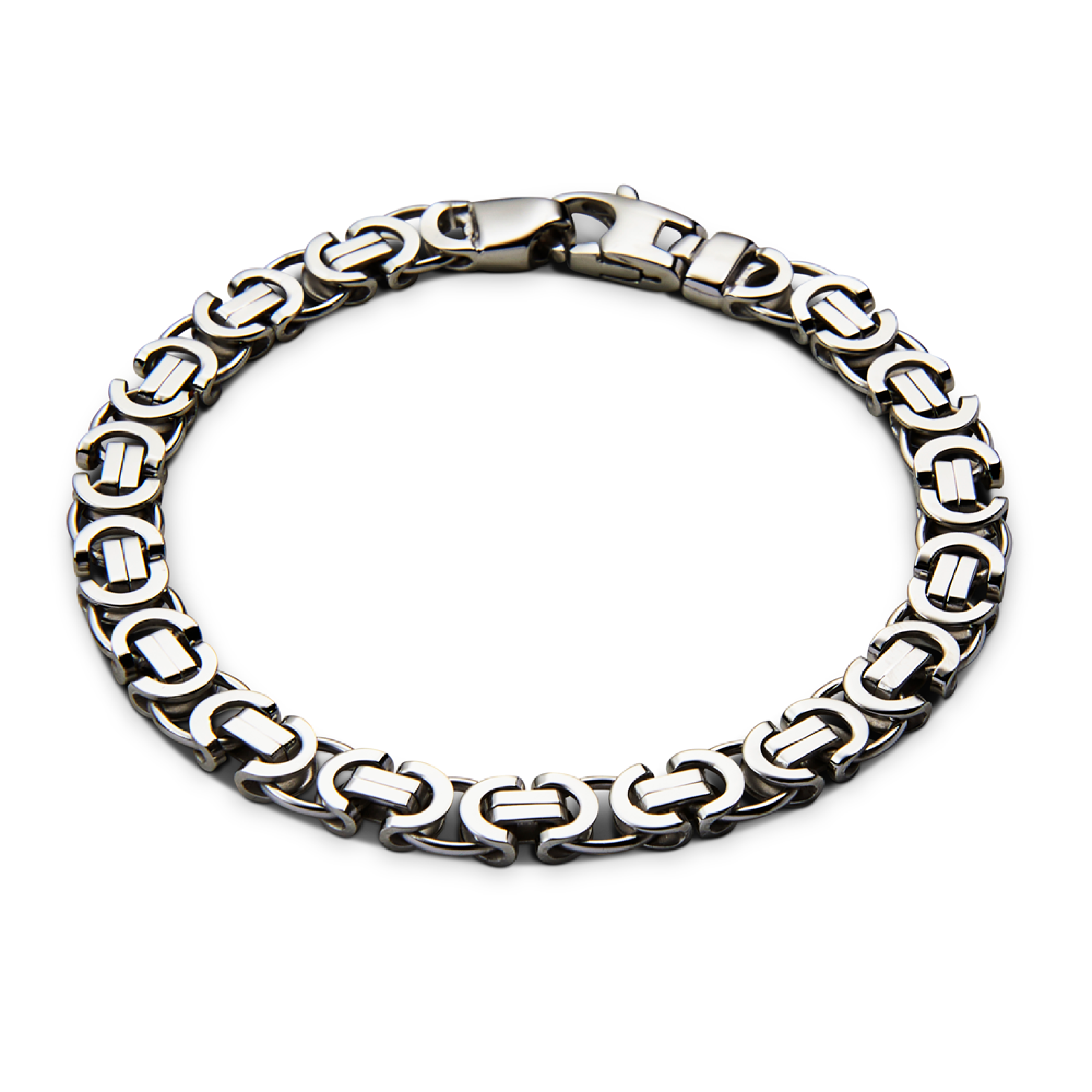 Men’s Sterling Silver Rhodium Plated Etruscan 8.25″ Bracelet
