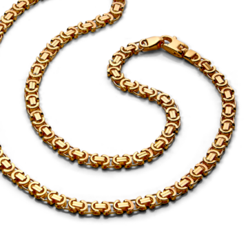 Men's Sterling Silver Gold Plated Etruscan 20" Chain